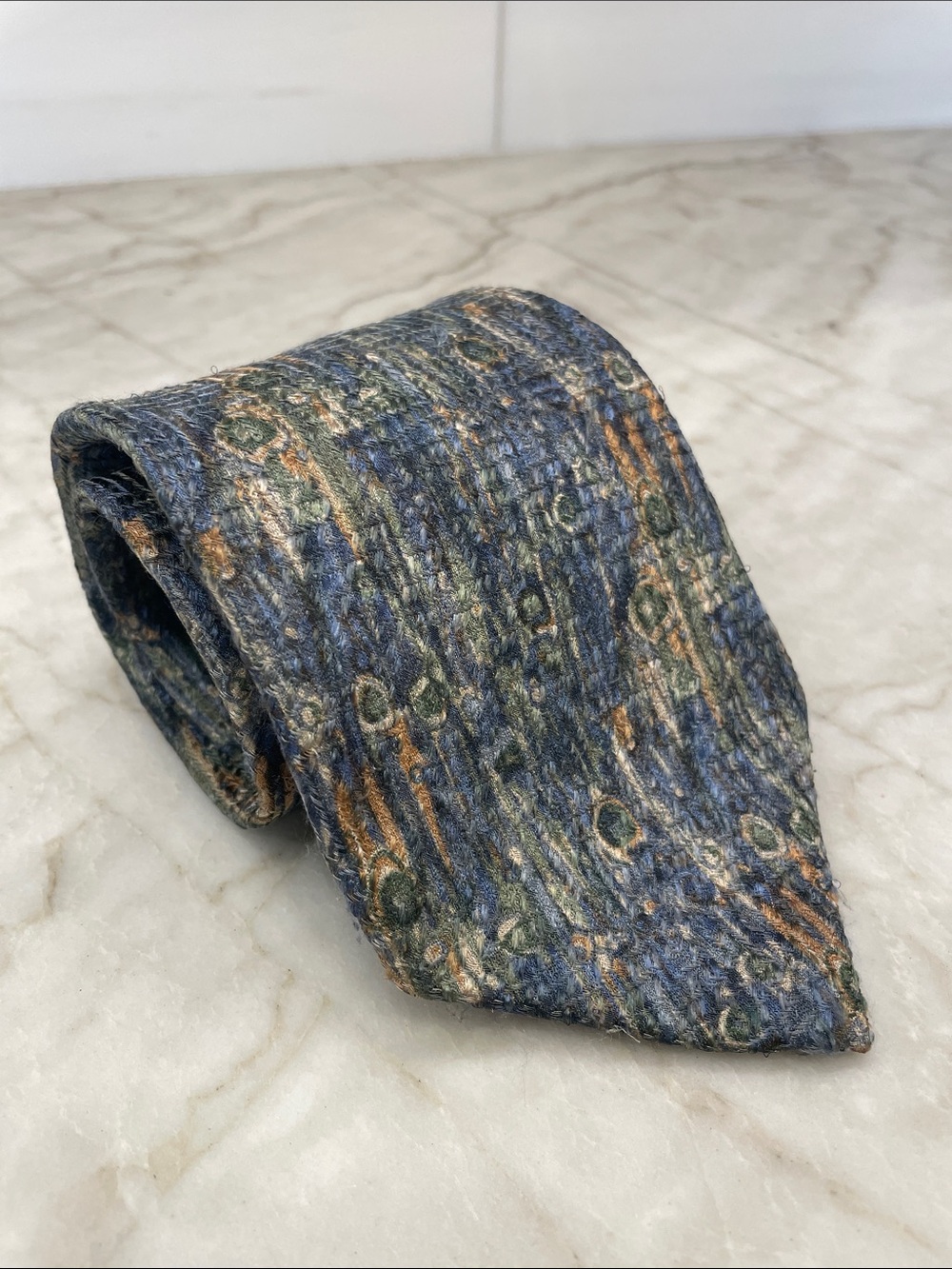 Ben & Jerry’s Ice Cream Textured Blue Multicolor Men's Tie - Classic Pattern